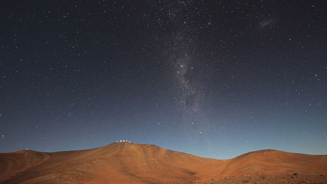 Night falling on Paranal